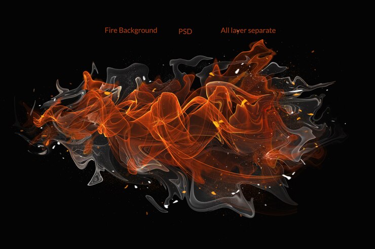 PSD fire background 