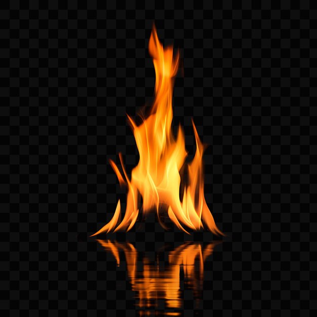 PSD a fire on a black background with the words fire on it