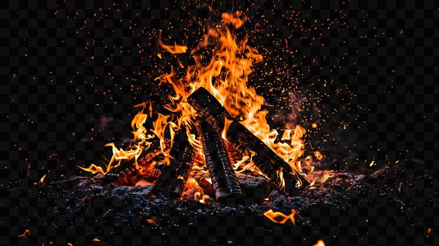 PSD a fire burns in a black background with a black background