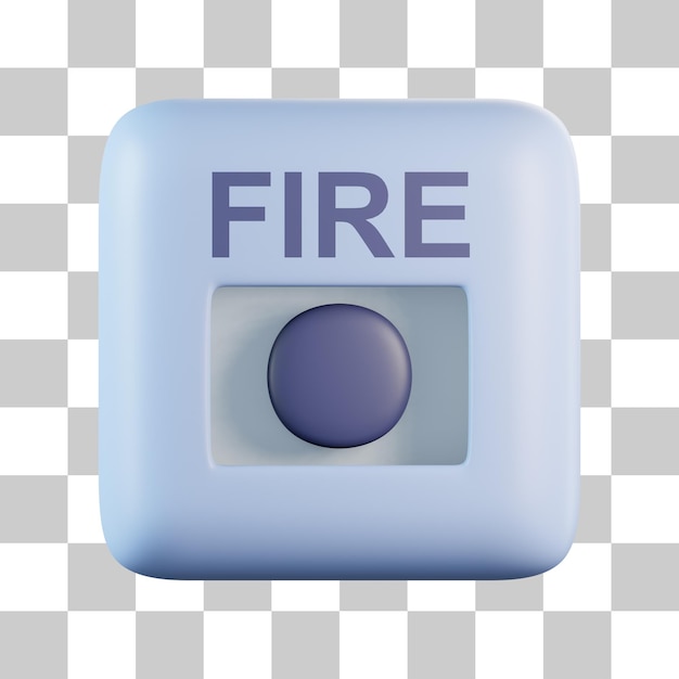 PSD fire button 3d icon