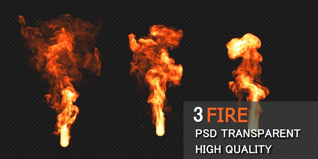 PSD fire design rendering isolated