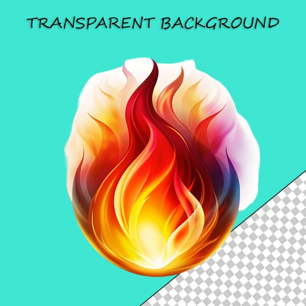 PSD fire effect on transparent background