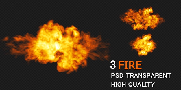 Fire explosion design rendering isolated rendering