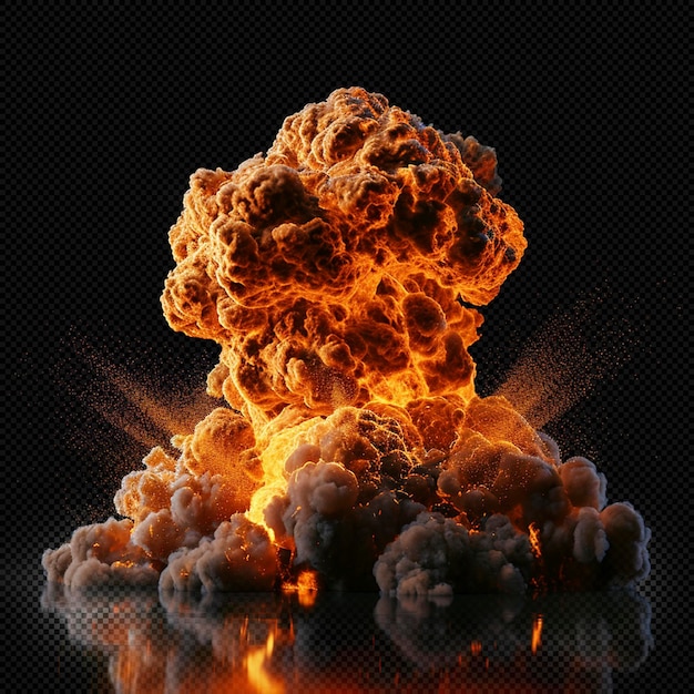 Fire explosion effect transparent background