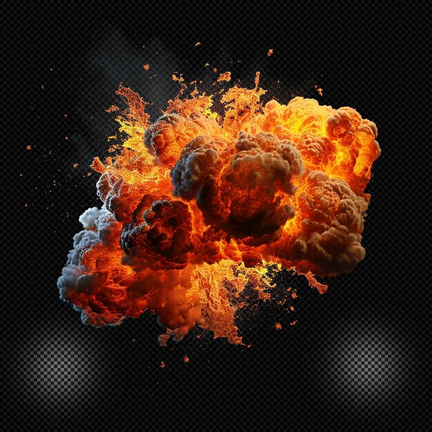 Fire explosion effect transparent background