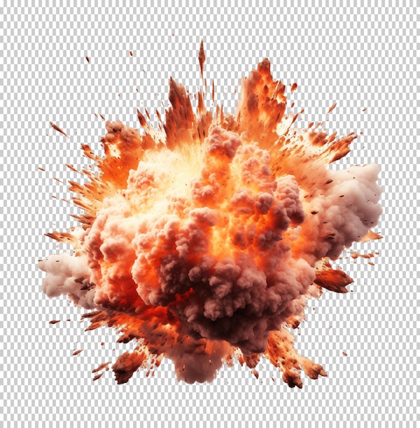 PSD fire explosion isolated on transparent background