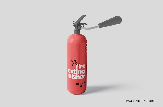 Fire extinguisher branding cylinder mockup