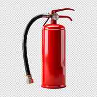 PSD fire extinguisher isolated on transparent background