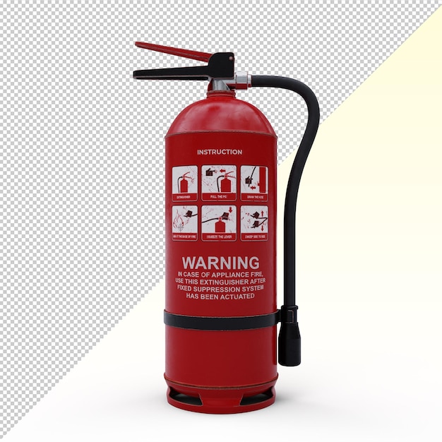 Fire extinguisher portable handheld isolated