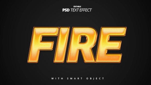 Fire flame burning movie title text effect template design