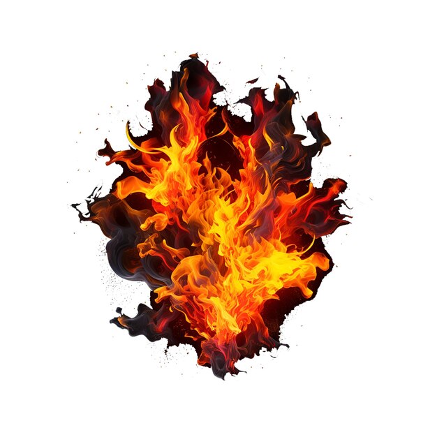 Orange Flame Clipart Hd PNG, Red Orange Burning Flame Clipart, Red