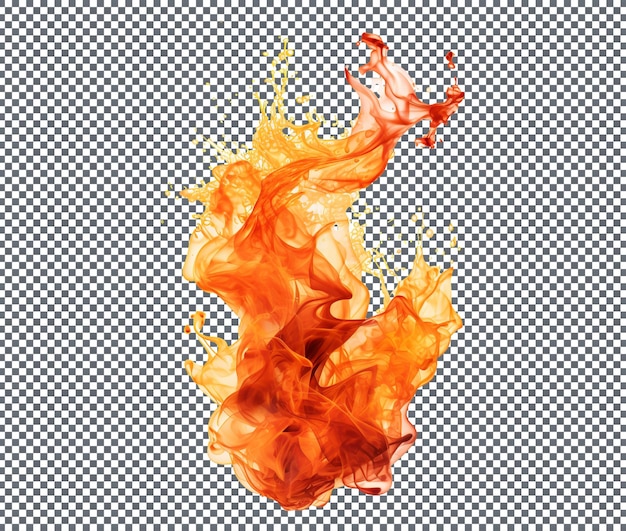 Fire flame isolated on transparent background