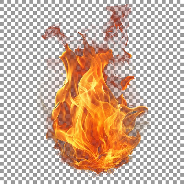 PSD fire flame isolated on a transparent background