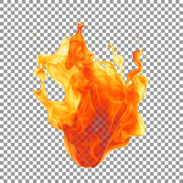 Fire flame isolated on a transparent background