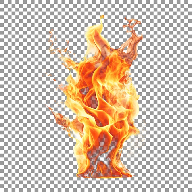 PSD fire flame isolated on a transparent background