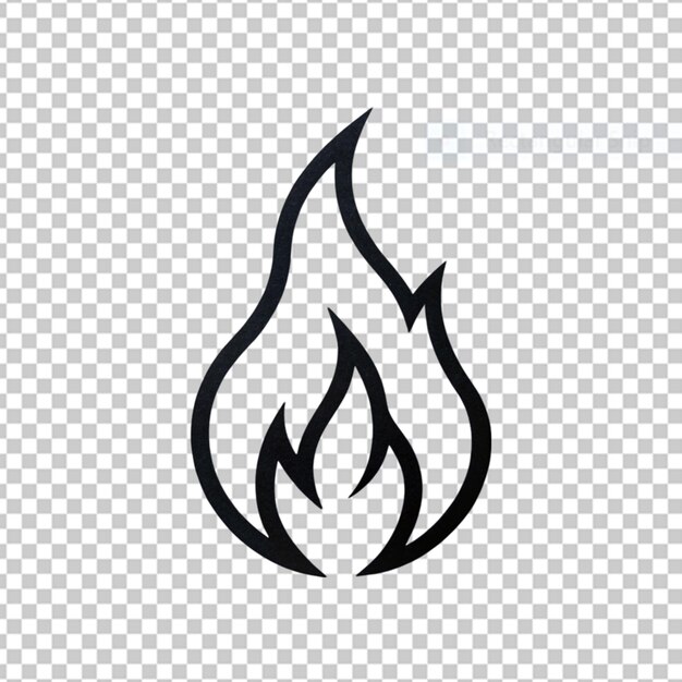 Fire flame in outline png