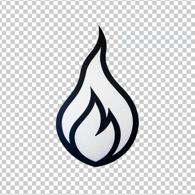 PSD fire flame in outline png