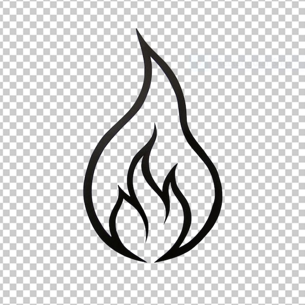 PSD fire flame in outline png