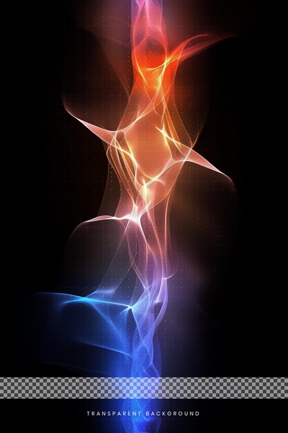 PSD fire flame and smoke in transparent background