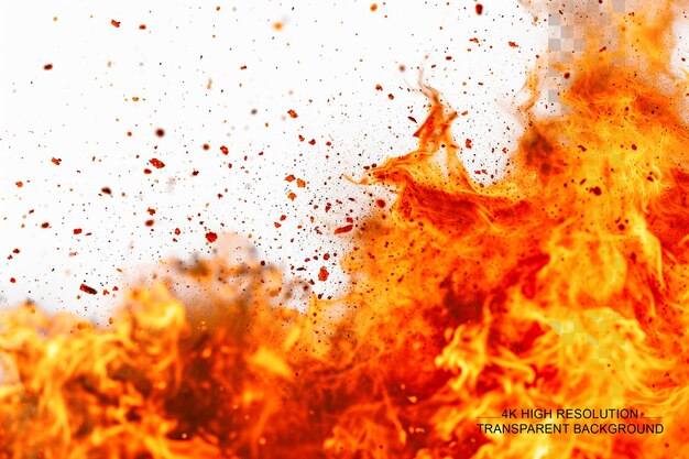 PSD 透明な背景のマサラ粉で火の火花の火花