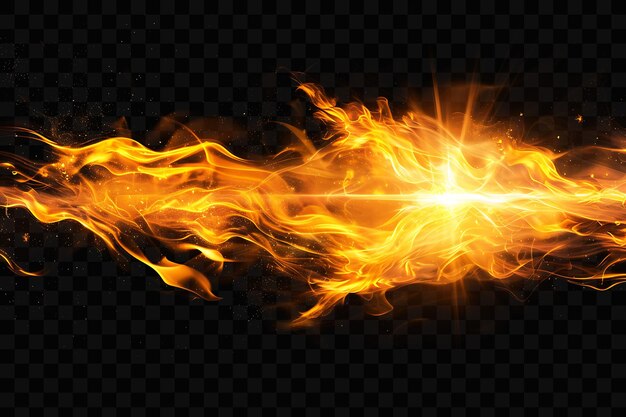 PSD fire flames on a black background