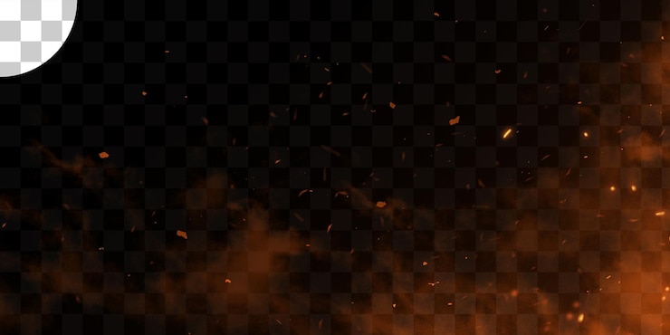 Fire flames burning red hot sparks