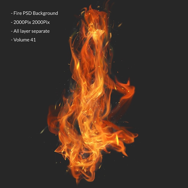 PSD fire flames effect layer