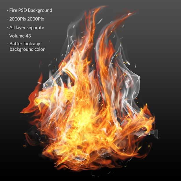 Fire flames effect layer