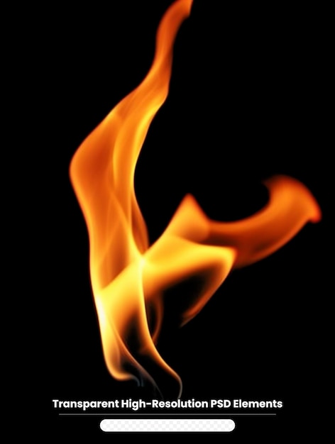 PSD fire flames on transparent background