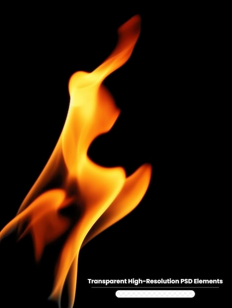 PSD fire flames on transparent background