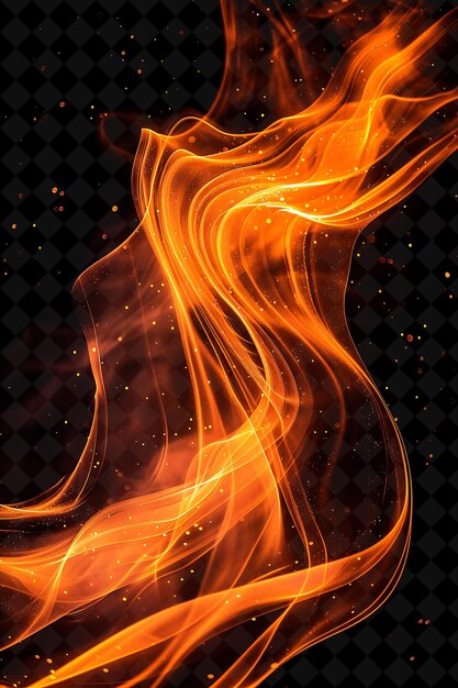 Fire flames with a black background