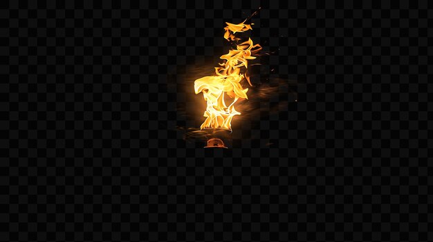 Fire flames with a flame and the words fire on a black background