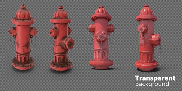 PSD fire hydrant on transparent background