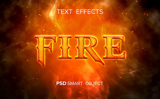 Fire inspired text effect