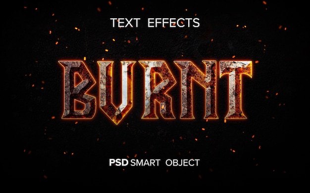 Fire inspired text effect