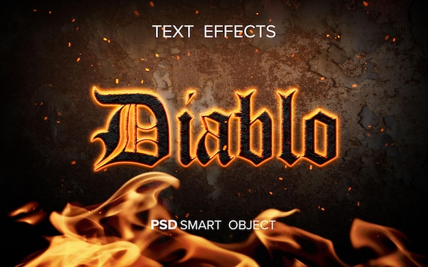 PSD fire inspired text effect