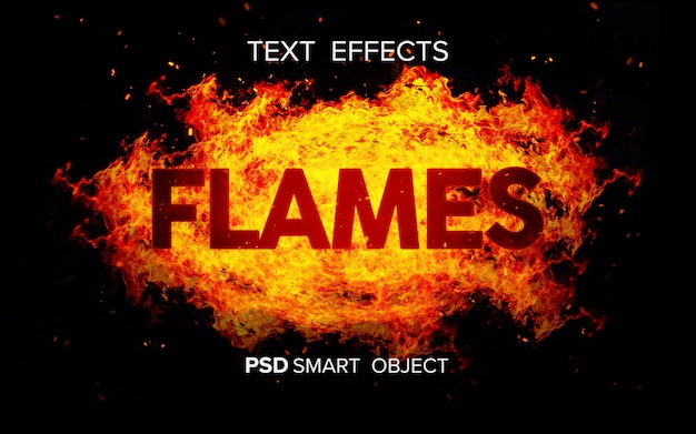 Fire inspired text effect