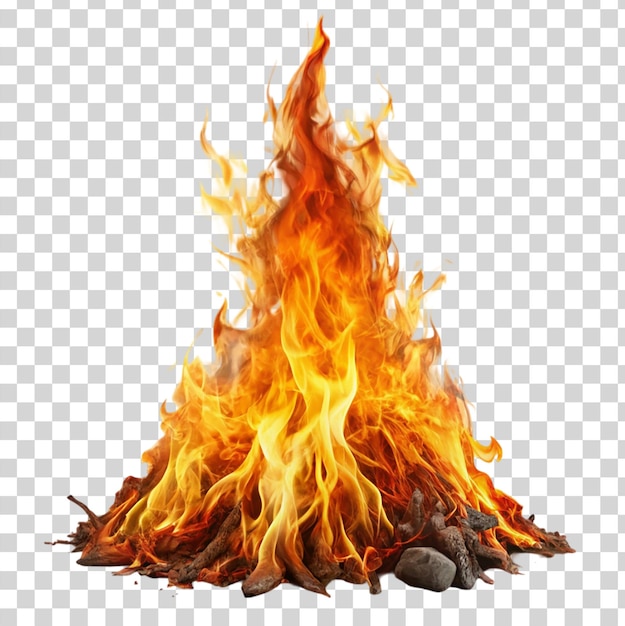PSD fire isolated on transparent background