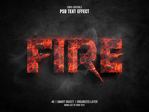 Fire lava text effect