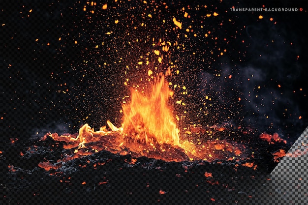 PSD fire particles background