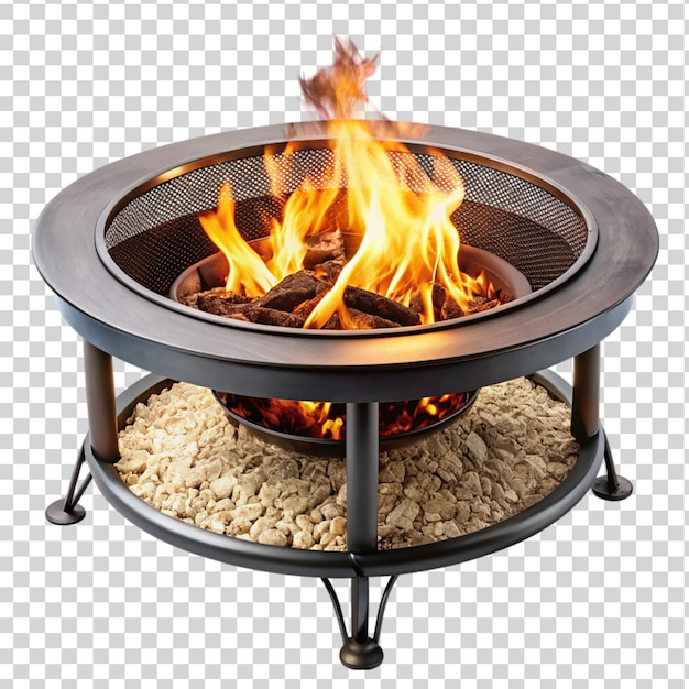 PSD fire pit isolated on transparent background