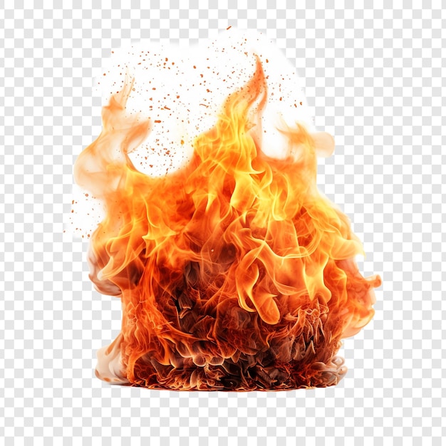 PSD fire png isolated on transparent background