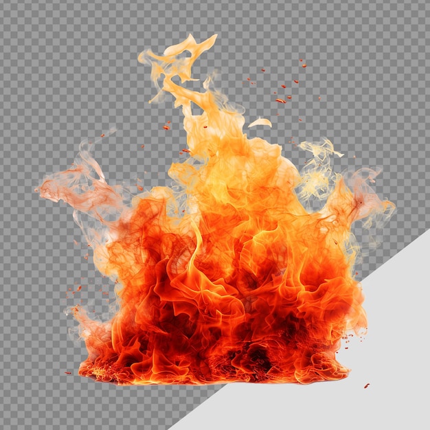 Fire png isolated on transparent background