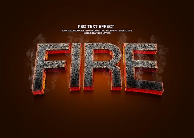 Fire PSD Text Effect
