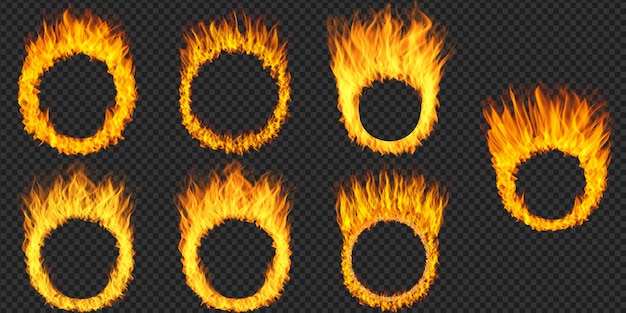 Fire ring background set