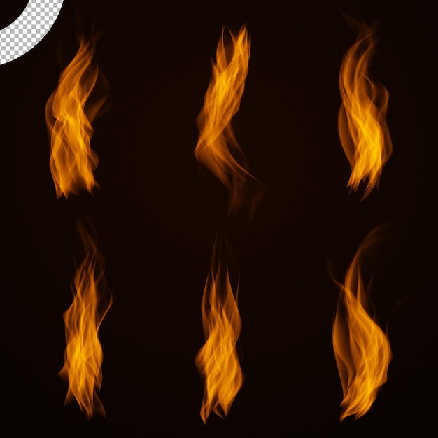 Fire and smoke flame set