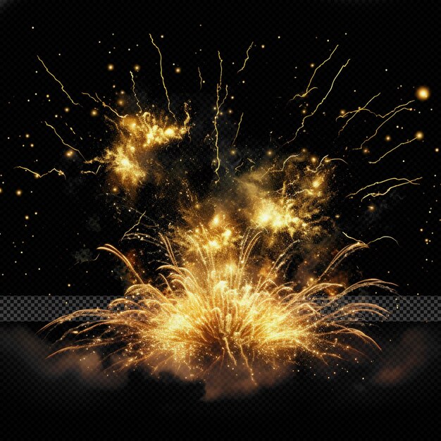 Fire sparkles effect transparent background