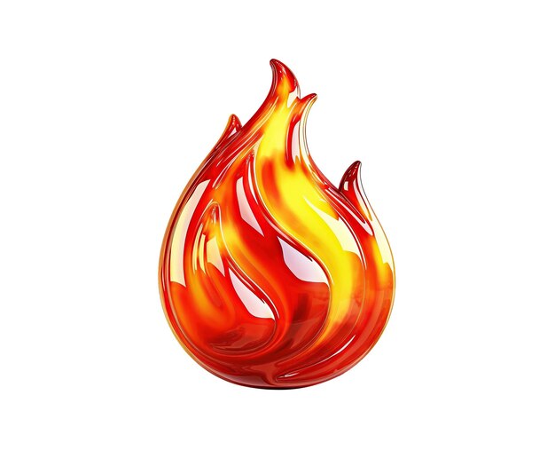 PSD fire symbol on the transparent background created with generative ai