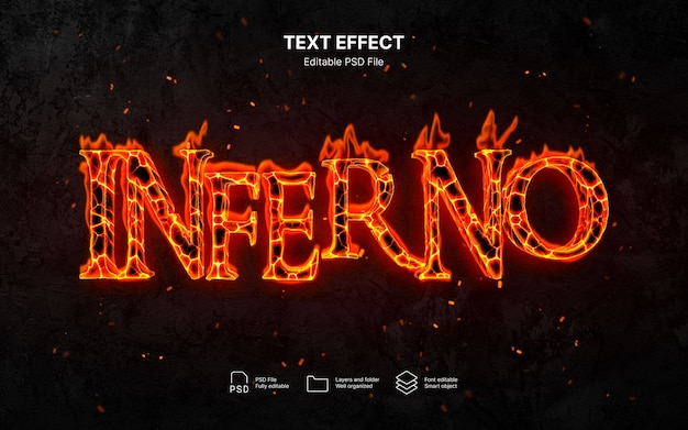 PSD fire text effect