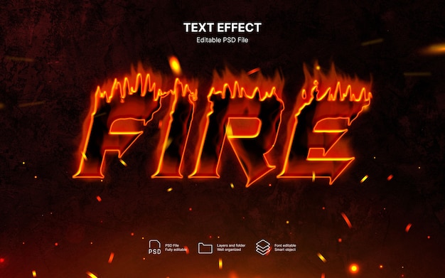 PSD fire text effect